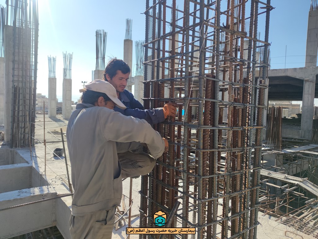 پیشرفت پروژه بیمارستان رسول اعظم شیراز / آذر 1401