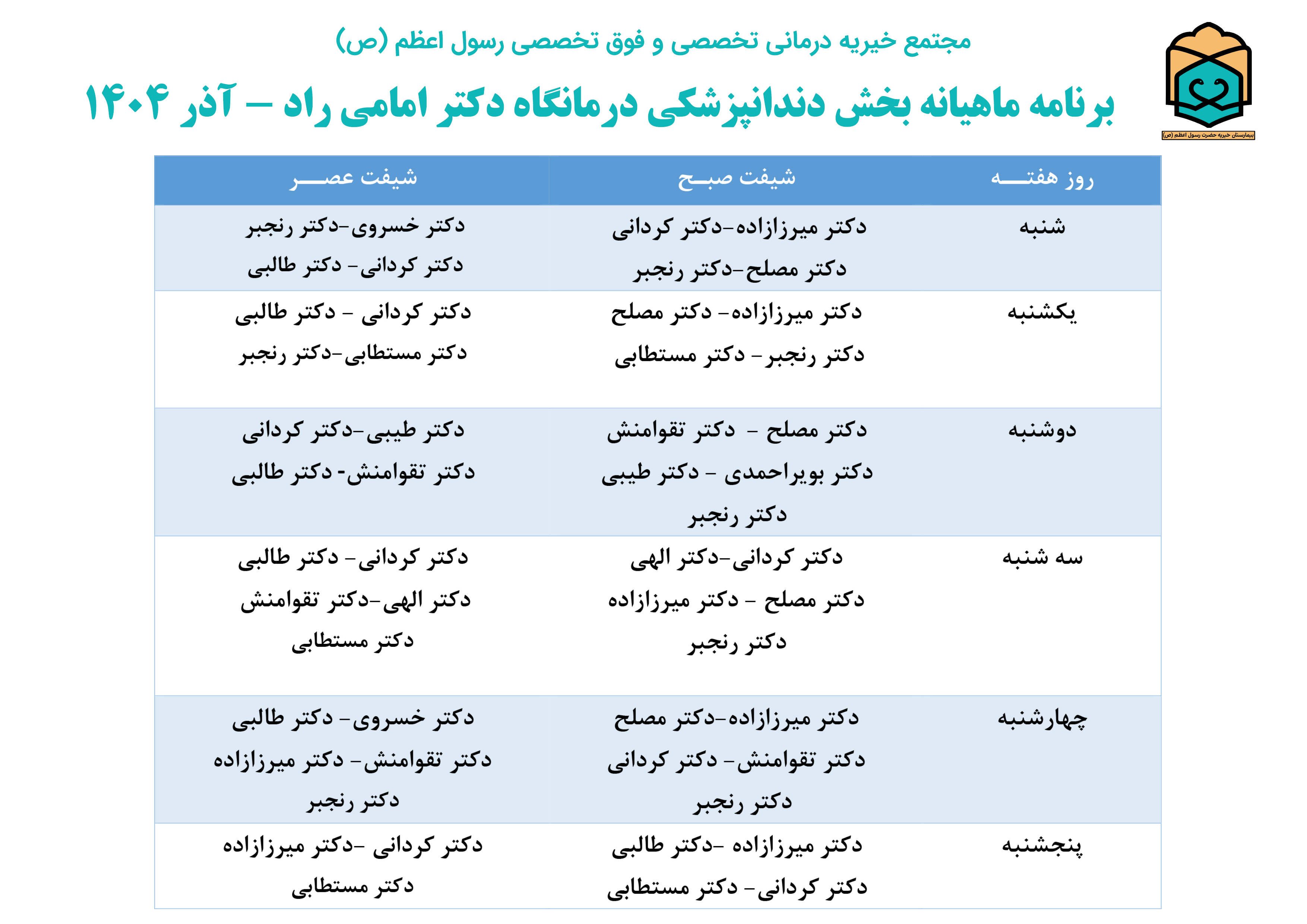 برنامه دندانپزشکان 