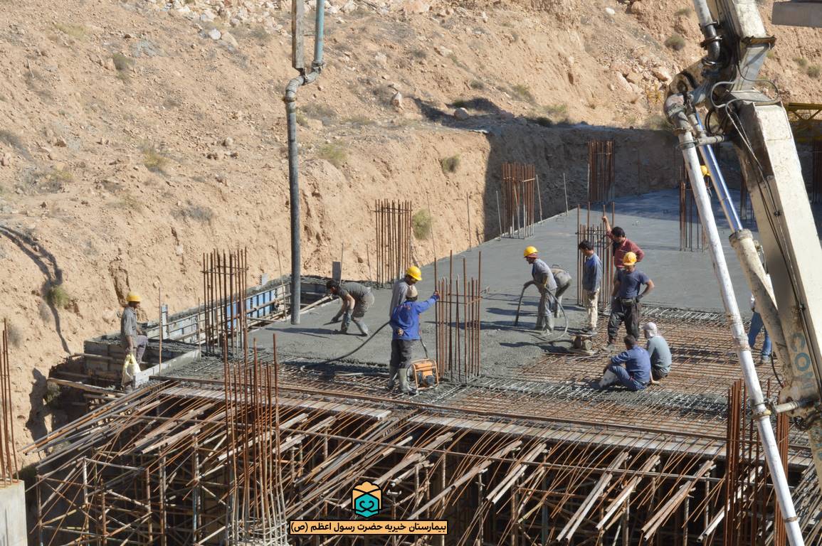 پیشرفت پروژه بیمارستان رسول اعظم شیراز / نیمه دوم آبان 1401